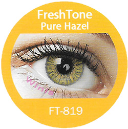 Freshtone blends pure hazel colored contact lenses
