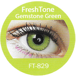 freshtone blends gemstone green colored contact lenses