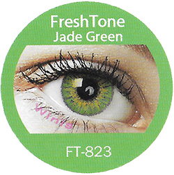 freshtone blends jade green colored contact lenses