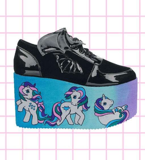 iron fist creatures of the night platform flatform trainers my little pony retro hand painted in ombre pastel colors nugoth kawaii harajuku