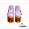 sailor uranus - pluto yru sailor moon hand painted platform trainers shoes kawaii cute pastel harajuku anime