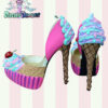 hand crafted custom made icecream cupcake heels by pastel-dreams kawaii cute sweet pink harajuku
