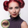 freshtone vibrant green cosmetic contact lenses, circle lenses, colored contacts