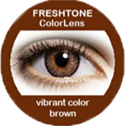 freshtone vibrant brown cosmetic colored contact lenses