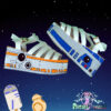 stars wars inspired sandals pastel dreams blue orange droids cute kawaii sweet harajuku