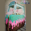icecream pink-lavender flat shoes plus matching cake bag, kawaii, handmade,fairy kei, lolita, wedding shoes,wedding bag