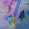 Sailor Moon  iridescent  crescent moon usagi Necklace or broach  Anime Jewelry