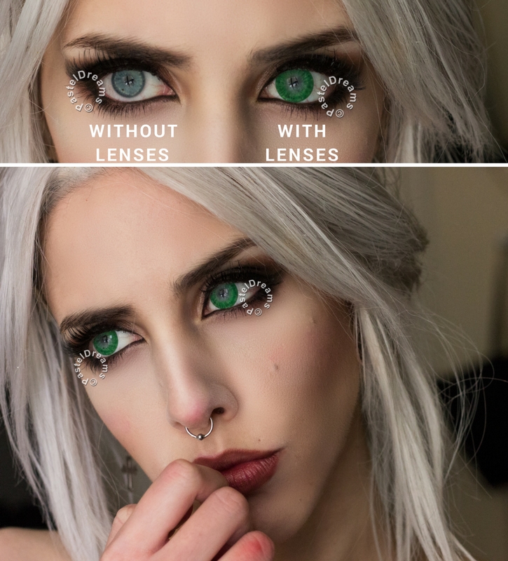 EOS 223 dark green colored contact lenses cosplay lenses, circle lenses, colored contacts, costume lenses