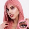 EOS New Adult 203 pink contact lenses, circle lenses,dolly eyes,cosplay, theatrical lenses, kawaii