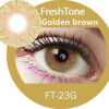 freshtone golden ash -golden brown cosmetic contact lenses, circle lenses, colored contacts