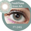 freshtone golden ash -green ash cosmetic contact lenses, circle lenses, colored contacts
