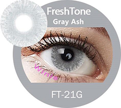 freshtone golden ash -gray ash cosmetic contact lenses, circle lenses, colored contacts
