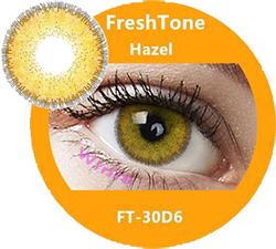 freshtone diva hazel cosmetic contact lenses, circle lenses, colored contacts