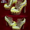 Lemon cake custom made chunky heels shoes one of the kind, Pastel Goth