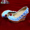 Let them have cake shoes custom made heels wedges shoes one of the kind, Kawaii