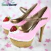 strawberry cake custom made heels shoes one of the kind, Pastel Goth