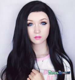 Lace front wig, black, synthetic, realistic wig,cosplay wig