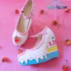 Birthday Rainbow wedges high heels custom made