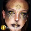 Halloween colored lenses, yellow contact lenses, crazy lenses, yellow lenses, lizard lenses, gold lenses